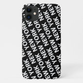 New York Pattern White Hoesje-Mate iPhone Case (Achterkant)