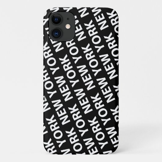 New York Pattern White Hoesje-Mate iPhone Case (Achterkant)