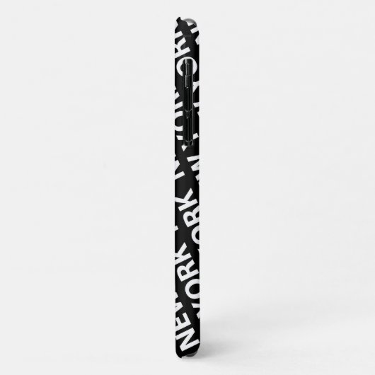 New York Pattern White Hoesje-Mate iPhone Case (Achterkant/links)