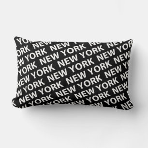 New York Pattern White Kussen