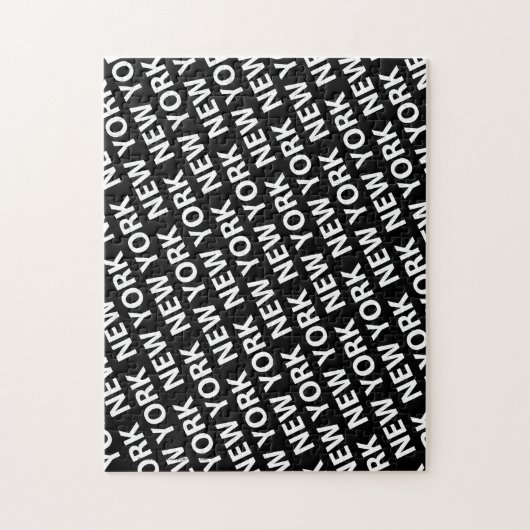 New York Pattern White Legpuzzel (Verticaal)