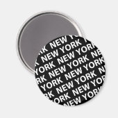 New York Pattern White Magneet (Voorkant / Achterkant)