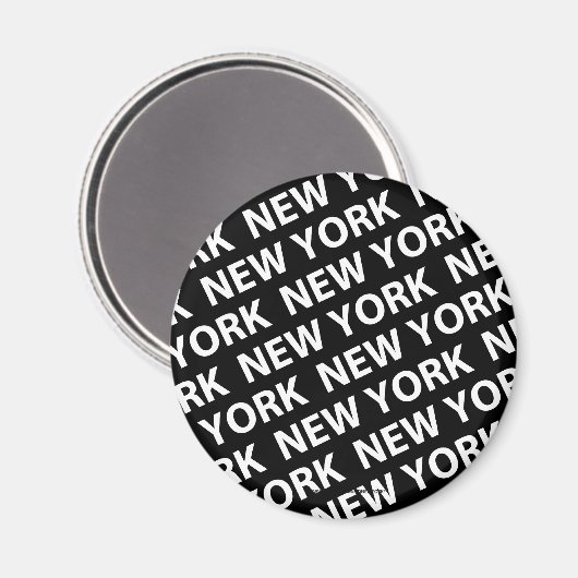 New York Pattern White Magneet (Voorkant / Achterkant)