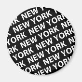New York Pattern White Magneet (Voorkant)