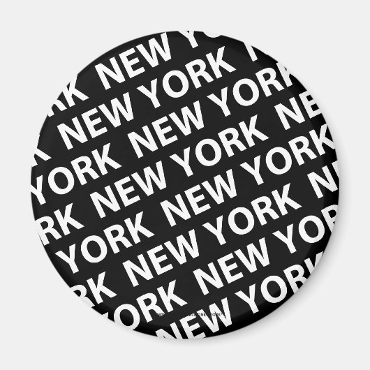 New York Pattern White Magneet (Voorkant)