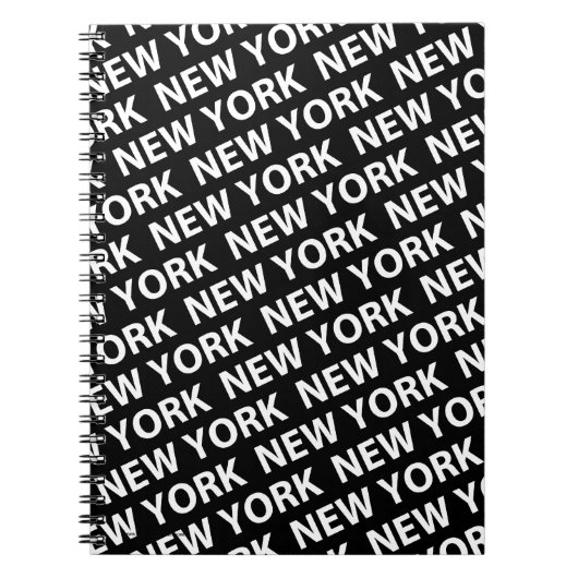 New York Pattern White Notitieboek (Voorkant)