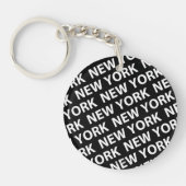 New York Pattern White Sleutelhanger (Voorkant)
