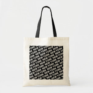 New York Pattern White Tote Bag
