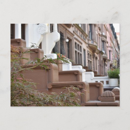 New York Photography NYC Brownstone Upper West Briefkaart (Voorkant)