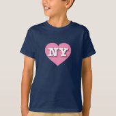 New York Pink Heart - Ik hou van NY T-shirt (Voorkant)