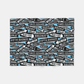 New York plaatsnamen, NYC straten Fleece Deken (Voorkant (Horizontaal))