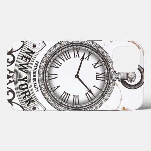 New York Pocket Watch Case-Mate iPhone Case (Achterkant (horizontaal))