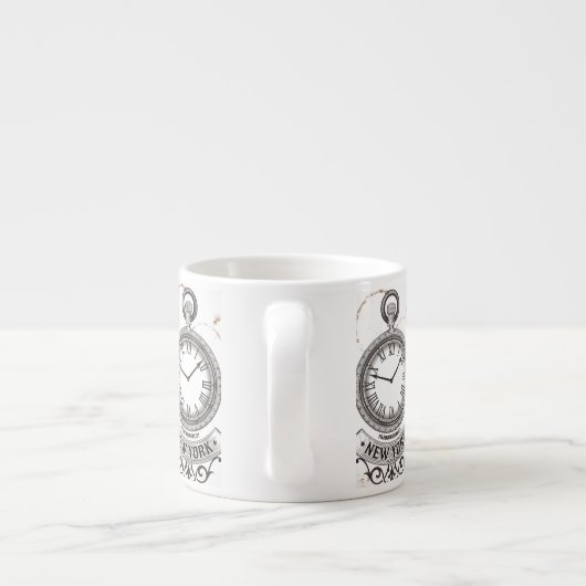 New York Pocket Watch Espresso Kop (Achterkant)