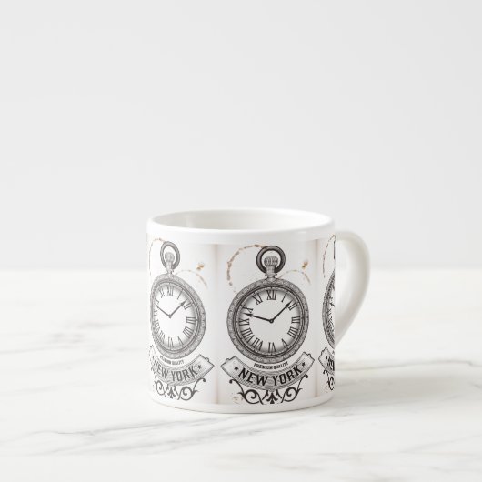 New York Pocket Watch Espresso Kop (Voorkant rechts)