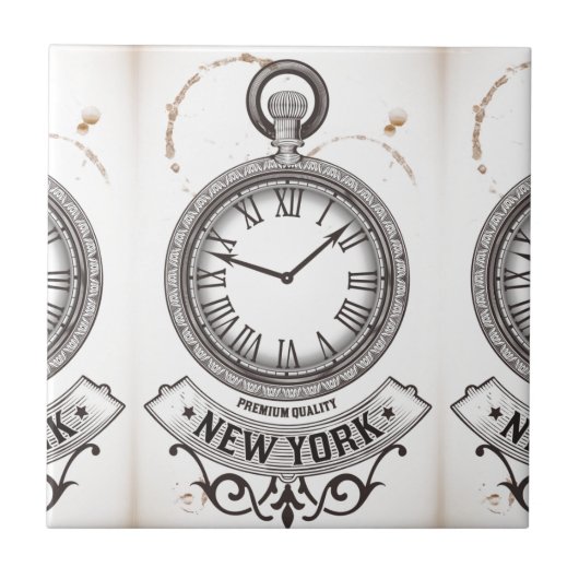 New York Pocket Watch Tegeltje (Voorkant)