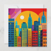 New York Pop Art Feestdagenkaart (Achterkant)