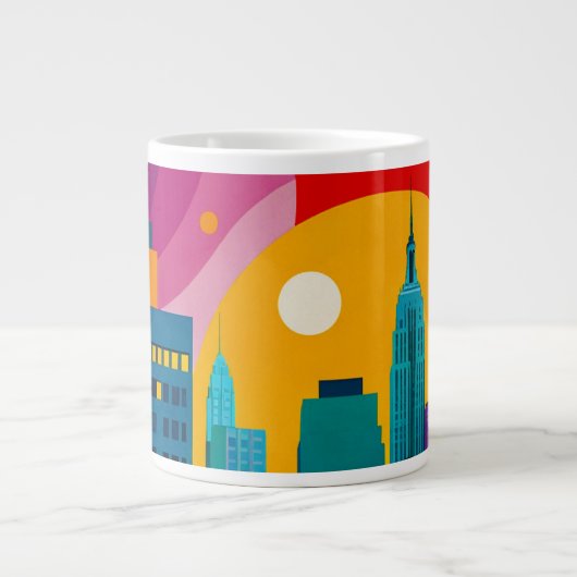 New York Pop Art Grote Koffiekop (Voorkant)