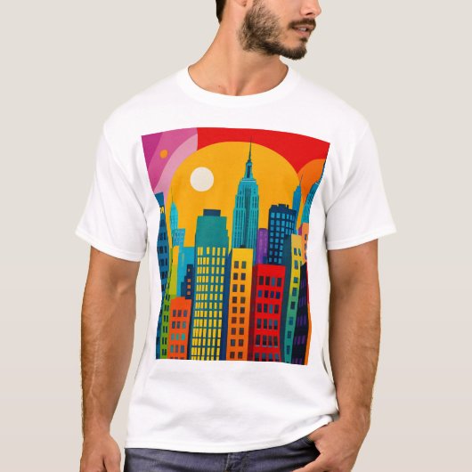 New York Pop Art T-shirt (Voorkant)