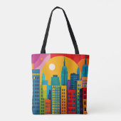 New York Pop Art Tote Bag (Achterkant)