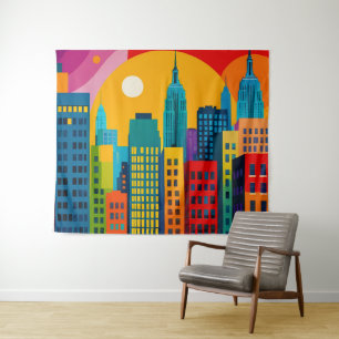 New York Pop Art Wandkleed
