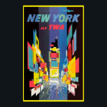 New York Poster<br><div class="desc">New York vintage poster. Vintage en poster</div>