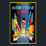 New York Poster<br><div class="desc">New York vintage poster. Vintage en poster</div>