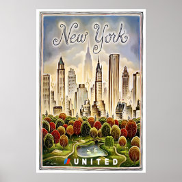 New York Poster Central Park Print Verenigde Kunst