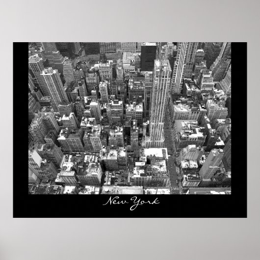 New York Poster Cityscape New York Empire Print (Voorkant)