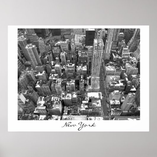 New York Poster Cityscape New York Empire Print (Voorkant)