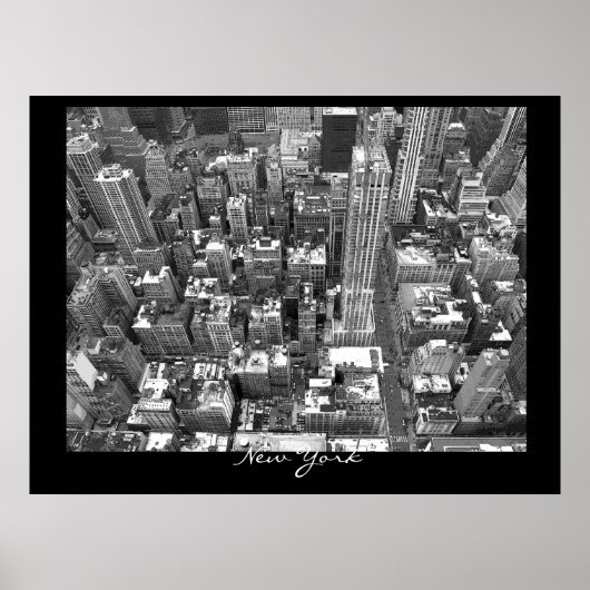 New York Poster Cityscape New York Empire Print (Voorkant)