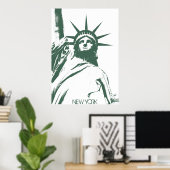 New York Poster Statue of Liberty New York Print (Thuiskantoor)