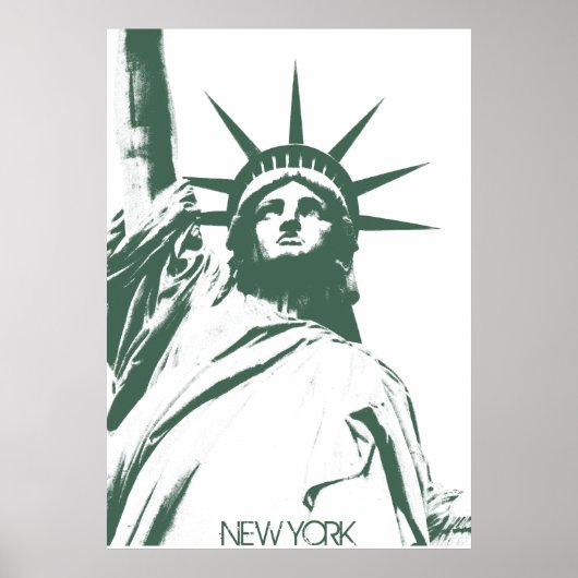 New York Poster Statue of Liberty New York Print (Voorkant)