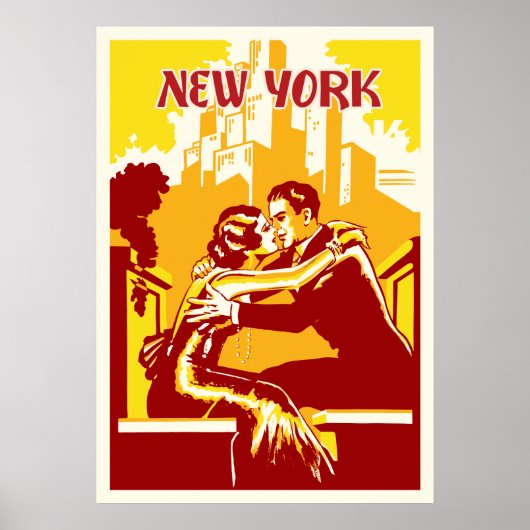 New York Poster - Warm Colors (Voorkant)