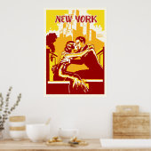 New York Poster - Warm Colors (Keuken)