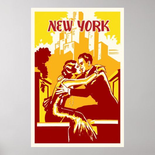  New York Poster - Warm Colors (Voorkant)