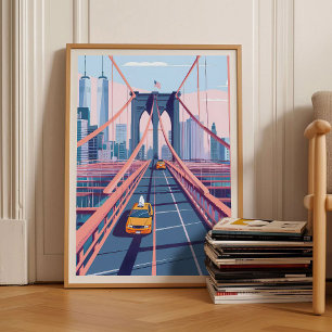 New York Prent Brooklyn Bridge Prent New York Poster