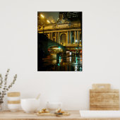 New York Print Cityscape New York Night Print (Keuken)