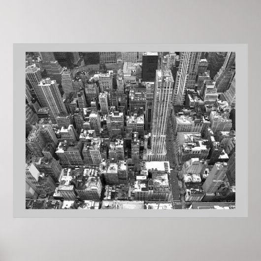 New York Print New York Manhattan Poster Cityscape (Voorkant)