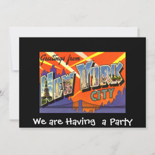 New York Private Party Invitation Kaart
