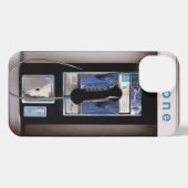 New York Public Pay Telefoon, Retro Telefoonhokje iPhone Hoesje (Achterkant horizontaal)