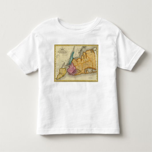 New York, Queens, Kings, Richmond counties Kinder Shirts (Voorkant)