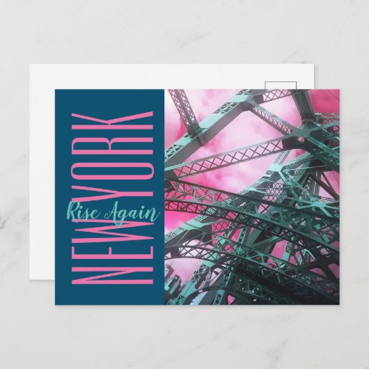 New York-Queensboro Bridge Briefkaart (Voorkant / Achterkant)