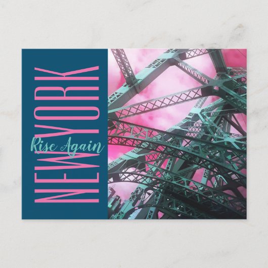 New York-Queensboro Bridge Briefkaart (Voorkant)