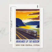  New York Railway Poster Briefkaart (Voorkant / Achterkant)