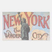  New York Rechthoek Stickers (Voorkant)