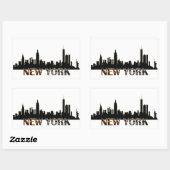 New York Rechthoekige Sticker (Vel)