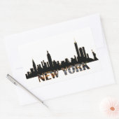 New York Rechthoekige Sticker (Envelop)