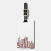 New York red black Bagagelabel (Voorkant verticaal)