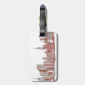 New York red black Bagagelabel (Achterkant verticaal)