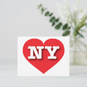 New York Red Heart - Ik hou van NY Briefkaart (Staand voorkant)